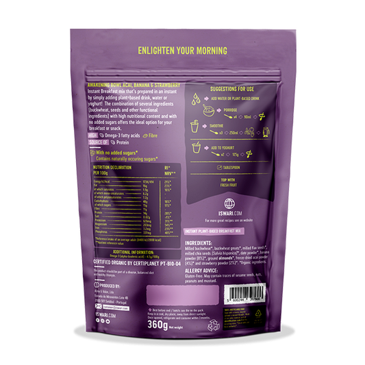 Iswari Pequeno Buda Café da Manhã – Açaí, Banana e Morango 360 G