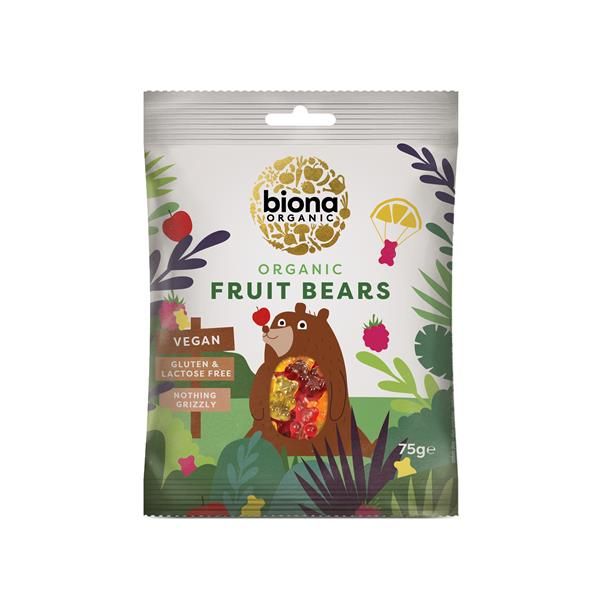 Biona Gomas de Fruta Biológica e Vegan em Formato de Urso 75 g