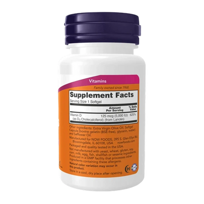 Vitamin D-3 5000 IU - 30 Softgels