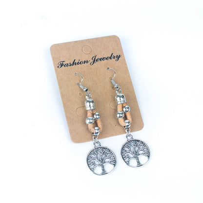 Color cork handmade earrings-ER-165-MIX-6