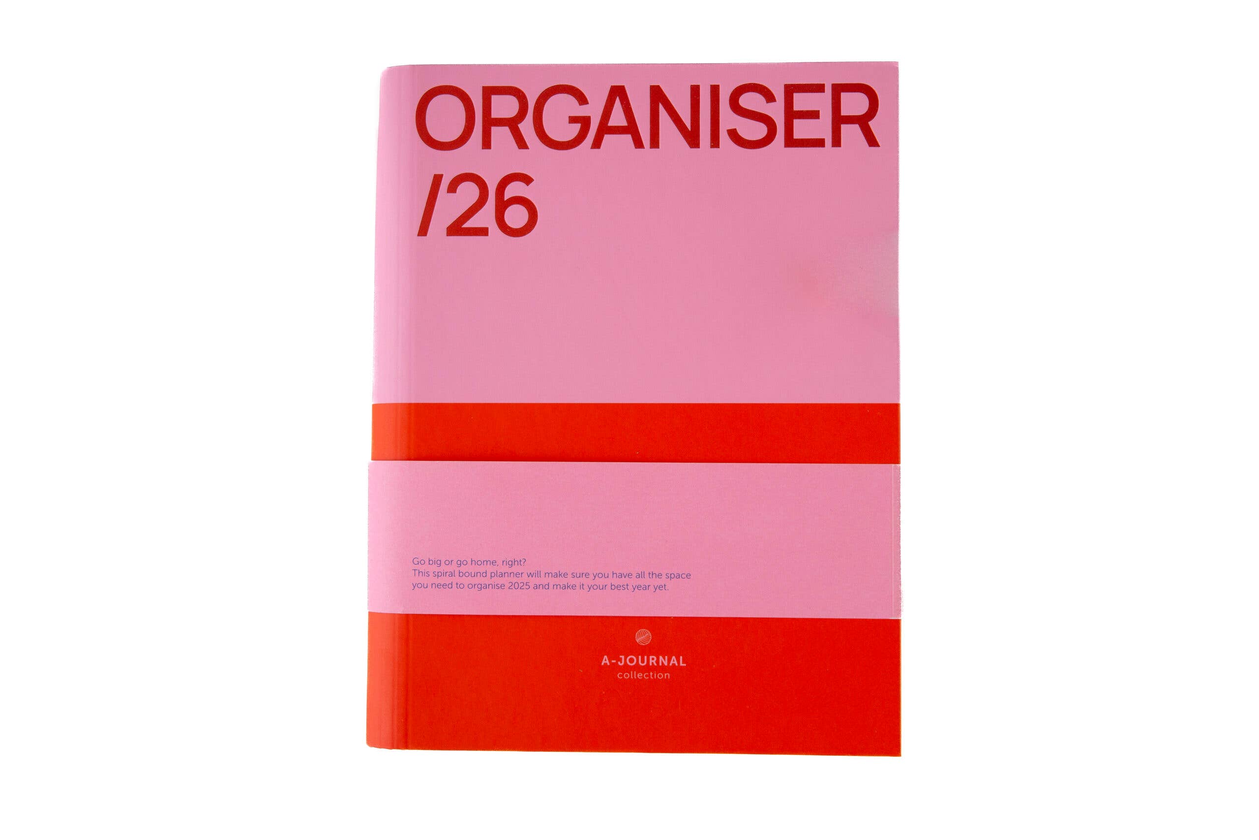 A-Journal Spiral Organiser 2026 - Pink Red