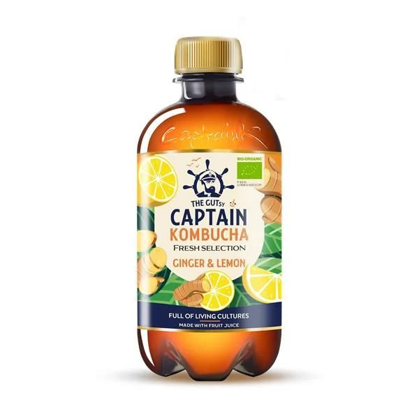 Captain Kombucha Gengibre Fresco e Limão (biológico) 400 ml