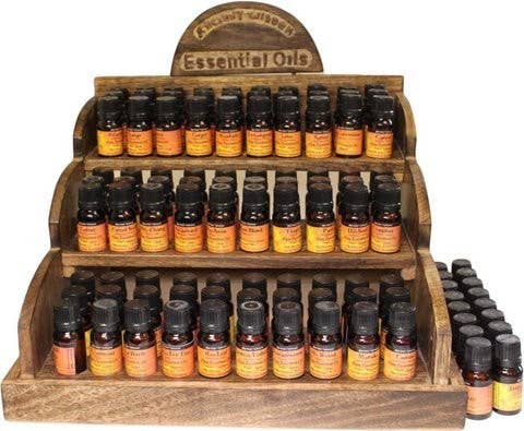 Wooden display essential oil/fragrance