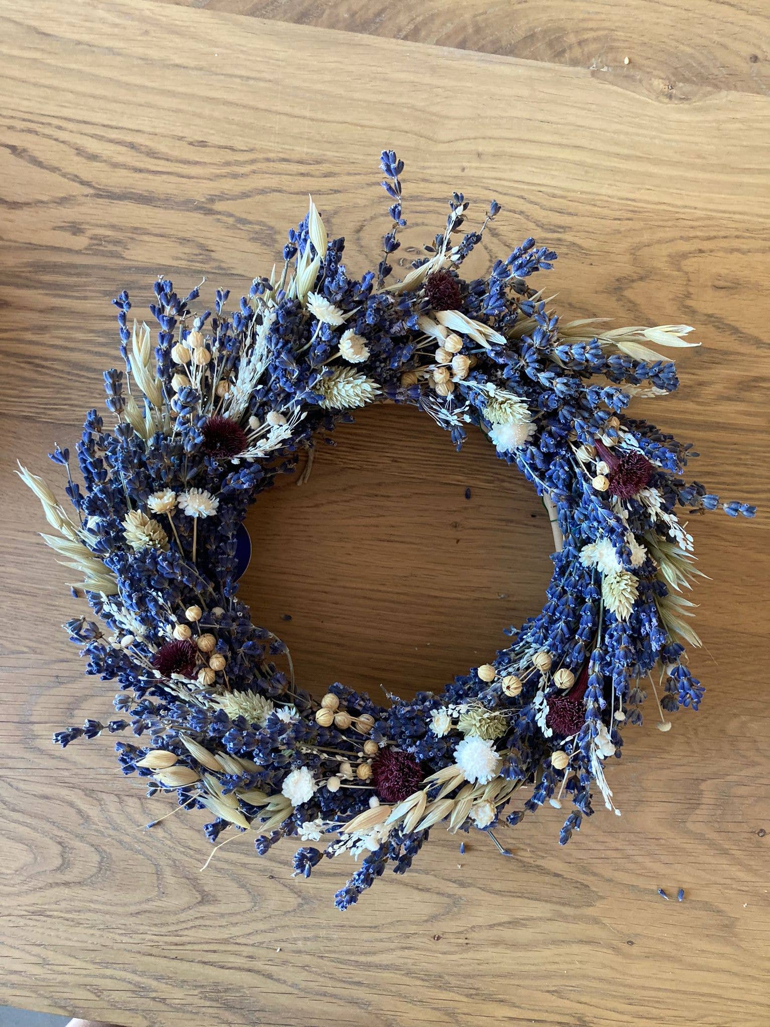 Lavender wreath and other dried flowers