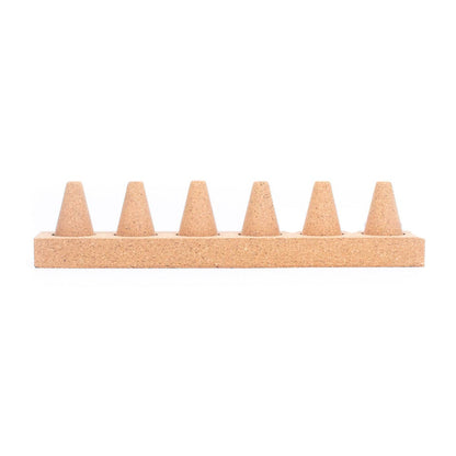 Pure Cork Granules Ring Display Stand for 6 Rings L-1002