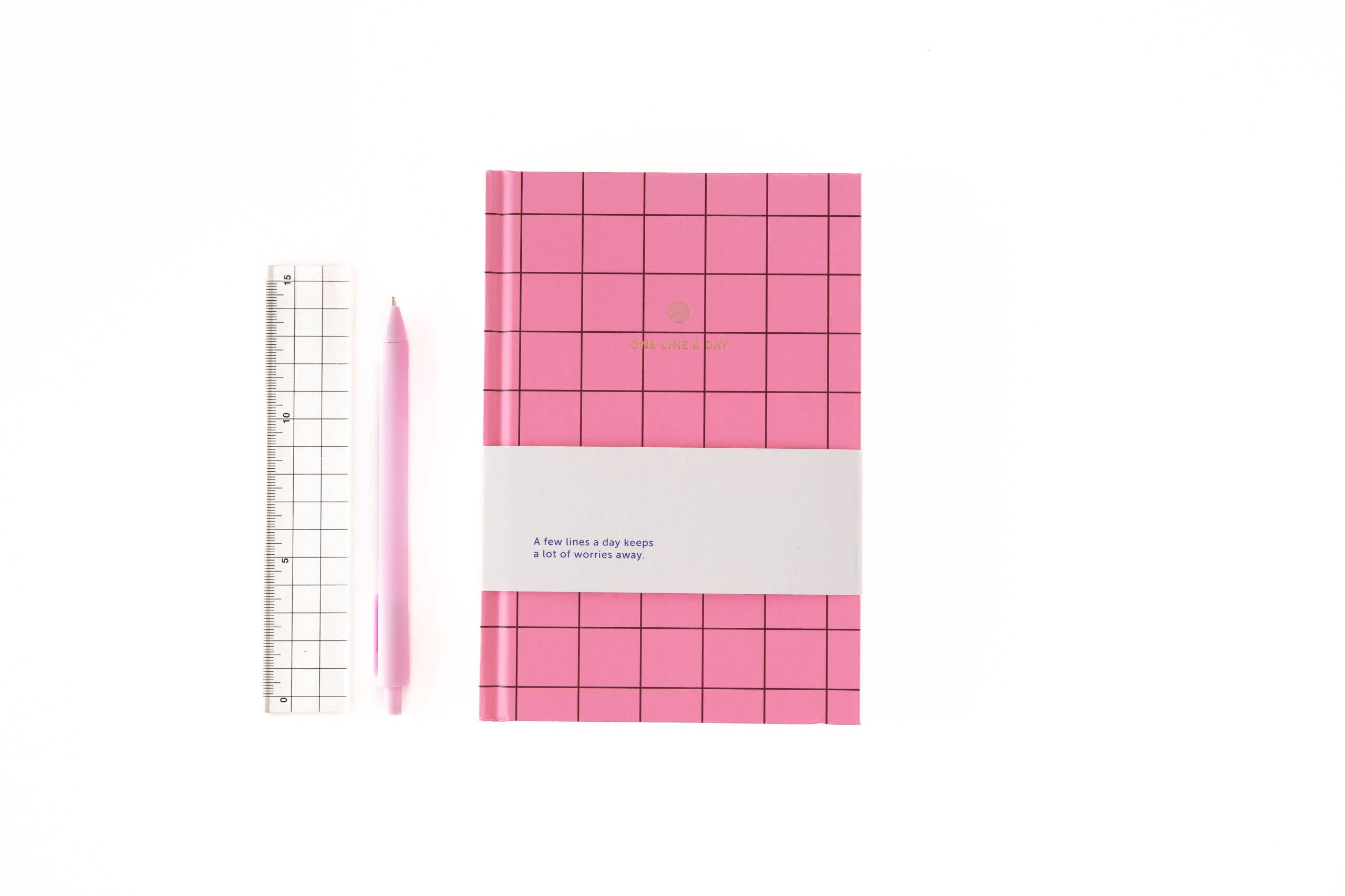A-Journal One Line A Day - Pink Checkered