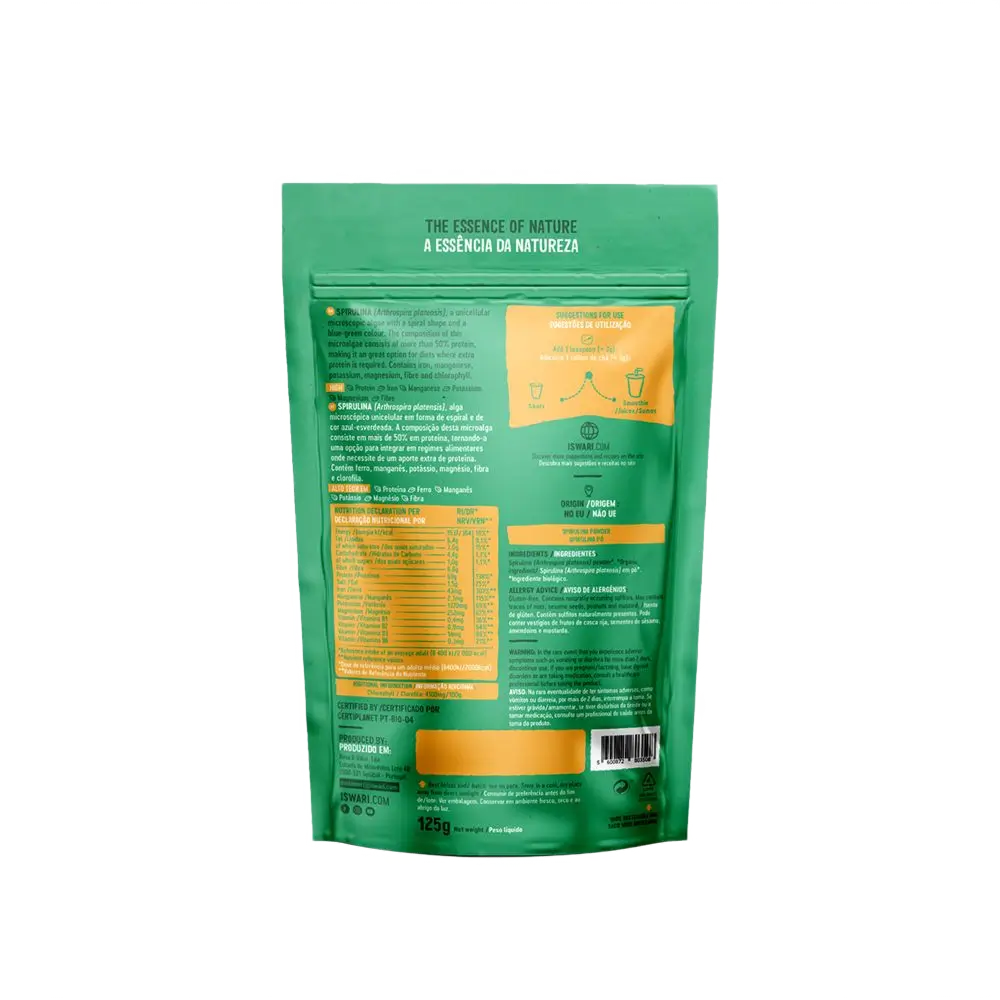 Iswari Espirulina Orgânica em Pó 125 G