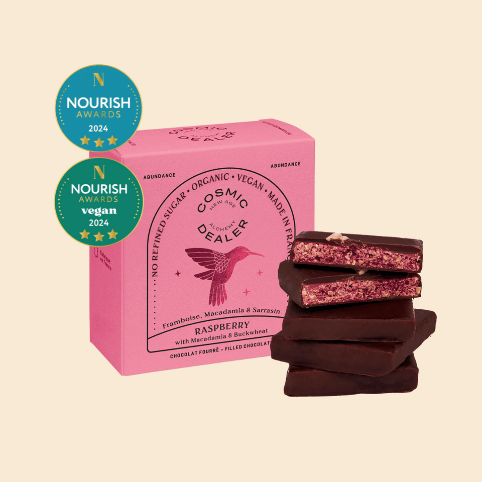 Box of 4 nut butter chocolates - Raspberry
