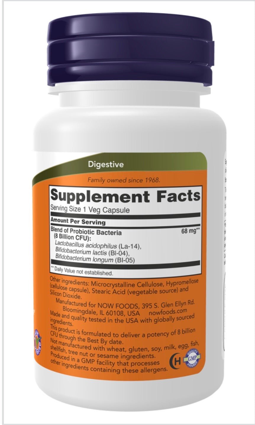 8 Billion Acidophilus & Bifidus Veg Capsules - Só Verde