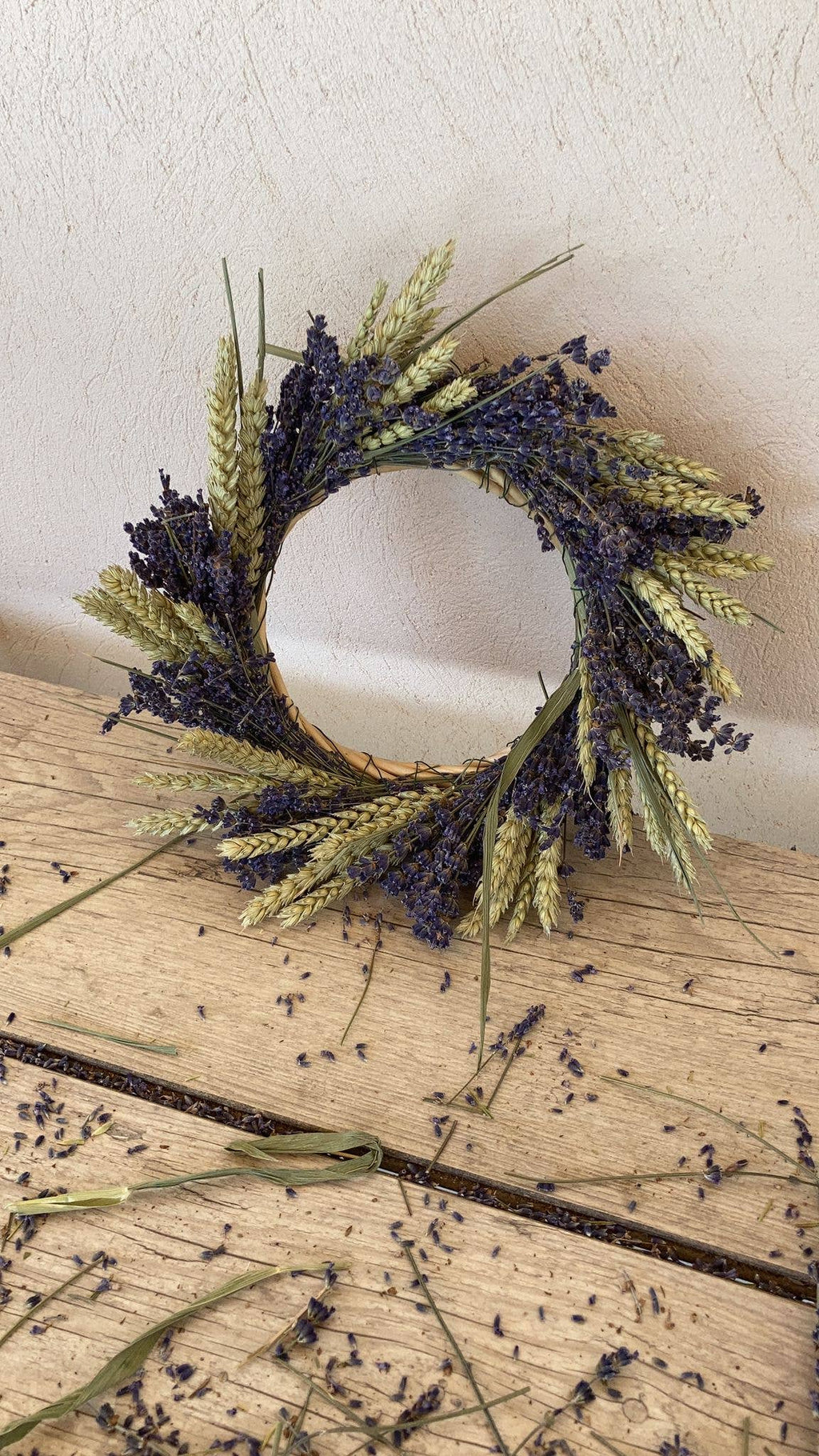 Lavender wreath and other dried flowers