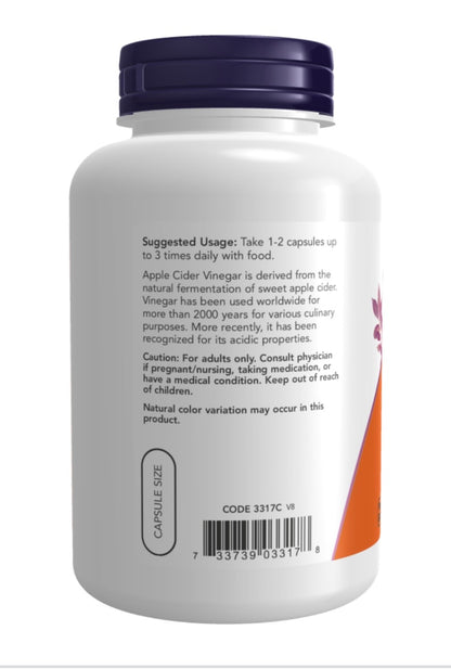 Cápsulas vegetais de vinagre de maçã 450 mg