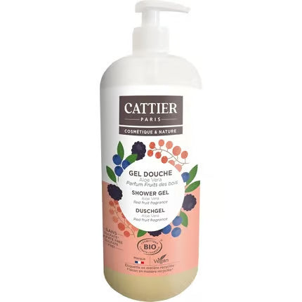Gel de Banho Cattier Sem Sulfato, Fragrância de Frutos Silvestres, 1L