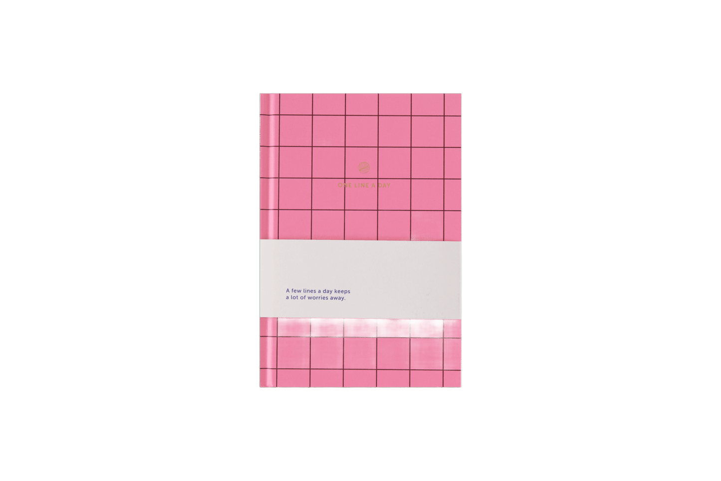 A-Journal One Line A Day - Pink Checkered - Só Verde