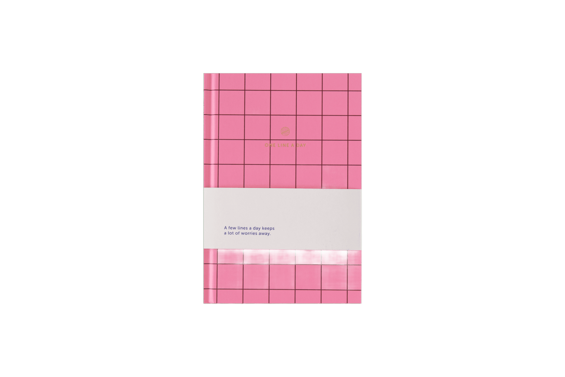 A-Journal One Line A Day - Pink Checkered - Só Verde