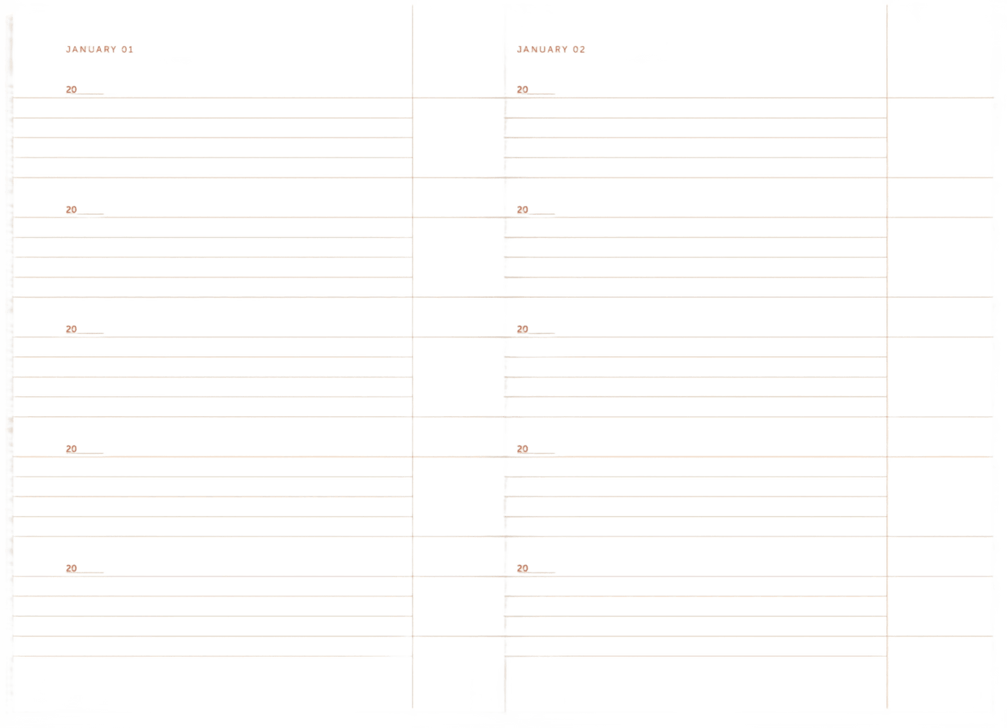 A-journal X Curiositeas One Line A Day - Só Verde