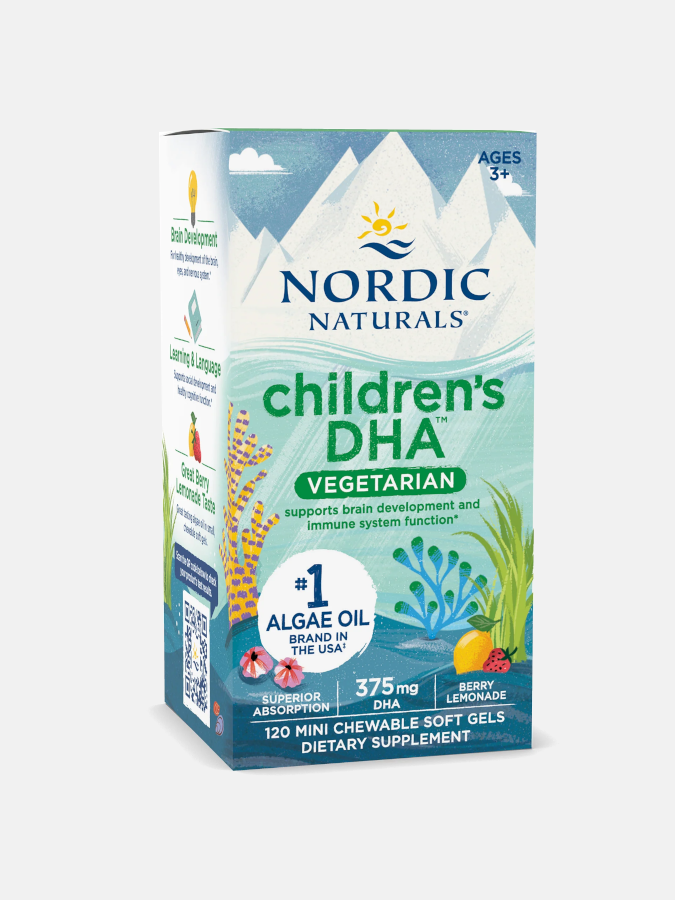 Children’s DHA Vegetarian Berry Lemonade – 120 chewable softgels