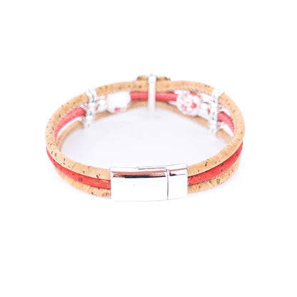 Cork handmade  bracelet for women BR-108-MIX-5