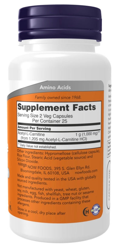 Acetyl-L-Carnitine 500 mg Veg Capsules - Só Verde