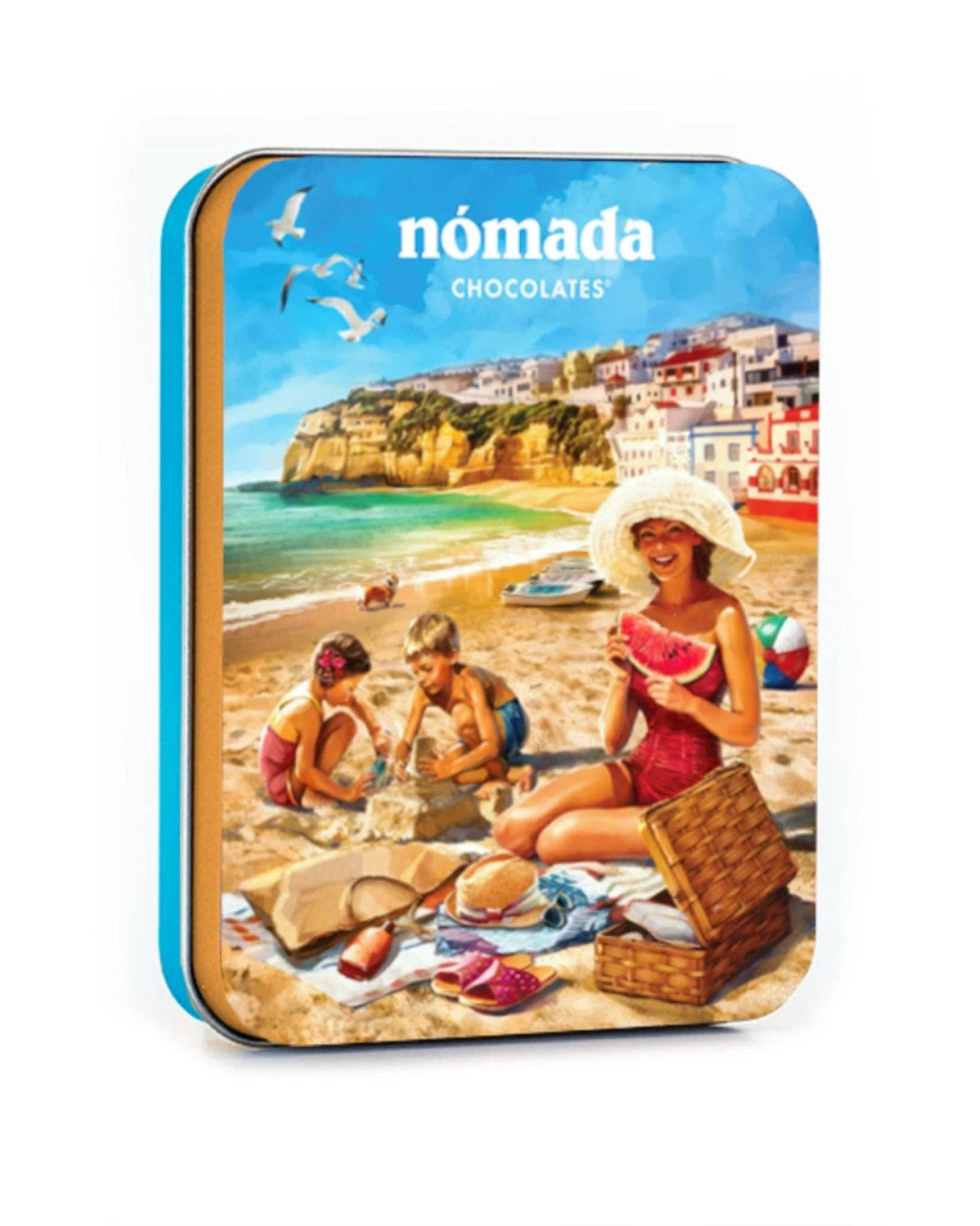 Algarve Milk Chocolate Tin 50g - Nómada Chocolates - Só Verde