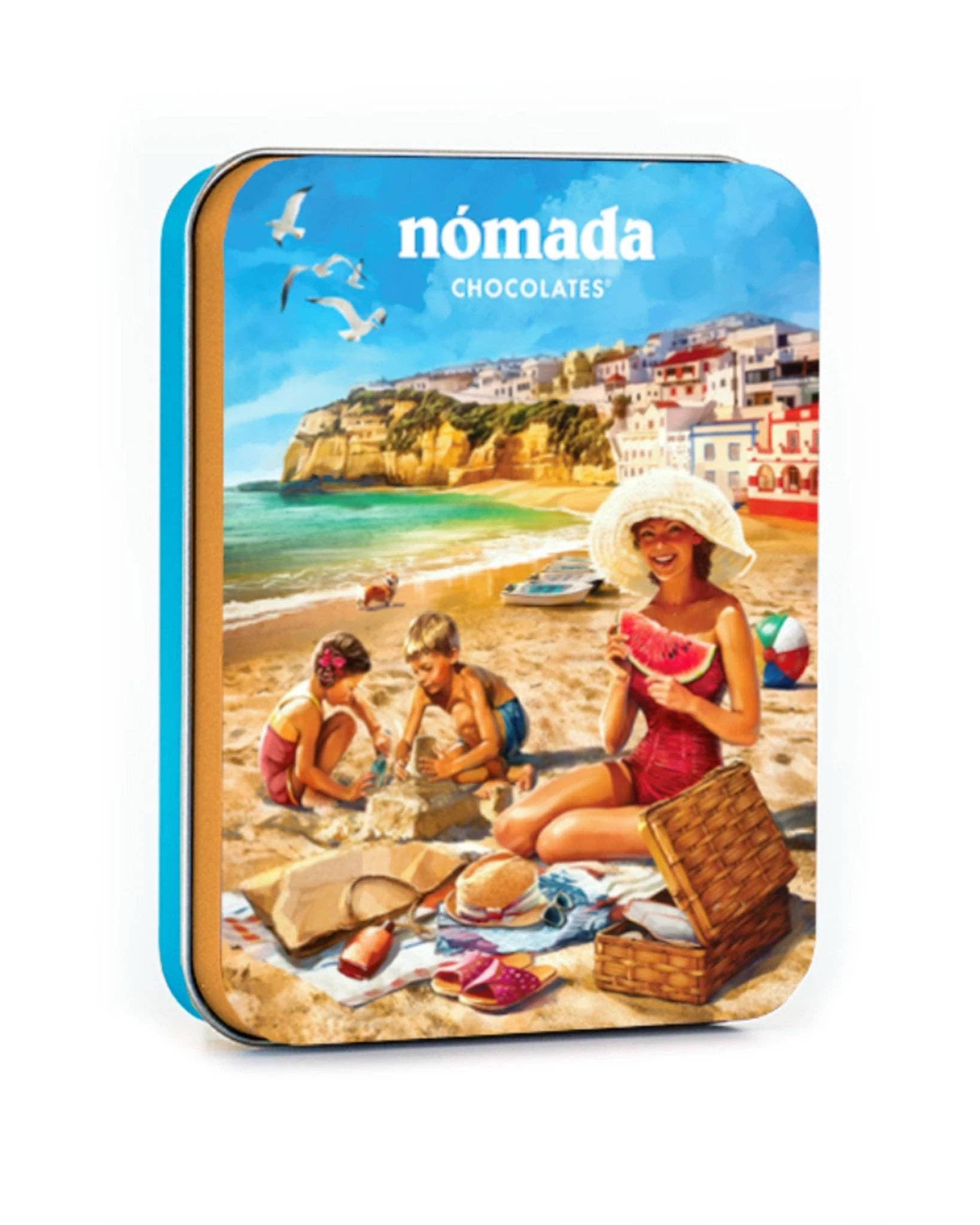 Algarve Milk Chocolate Tin 50g - Nómada Chocolates - Só Verde