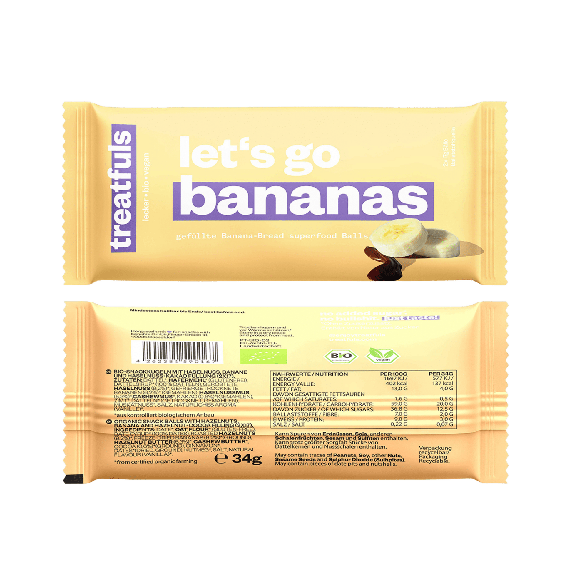 Banana Bread Filled Energy Balls - Só Verde