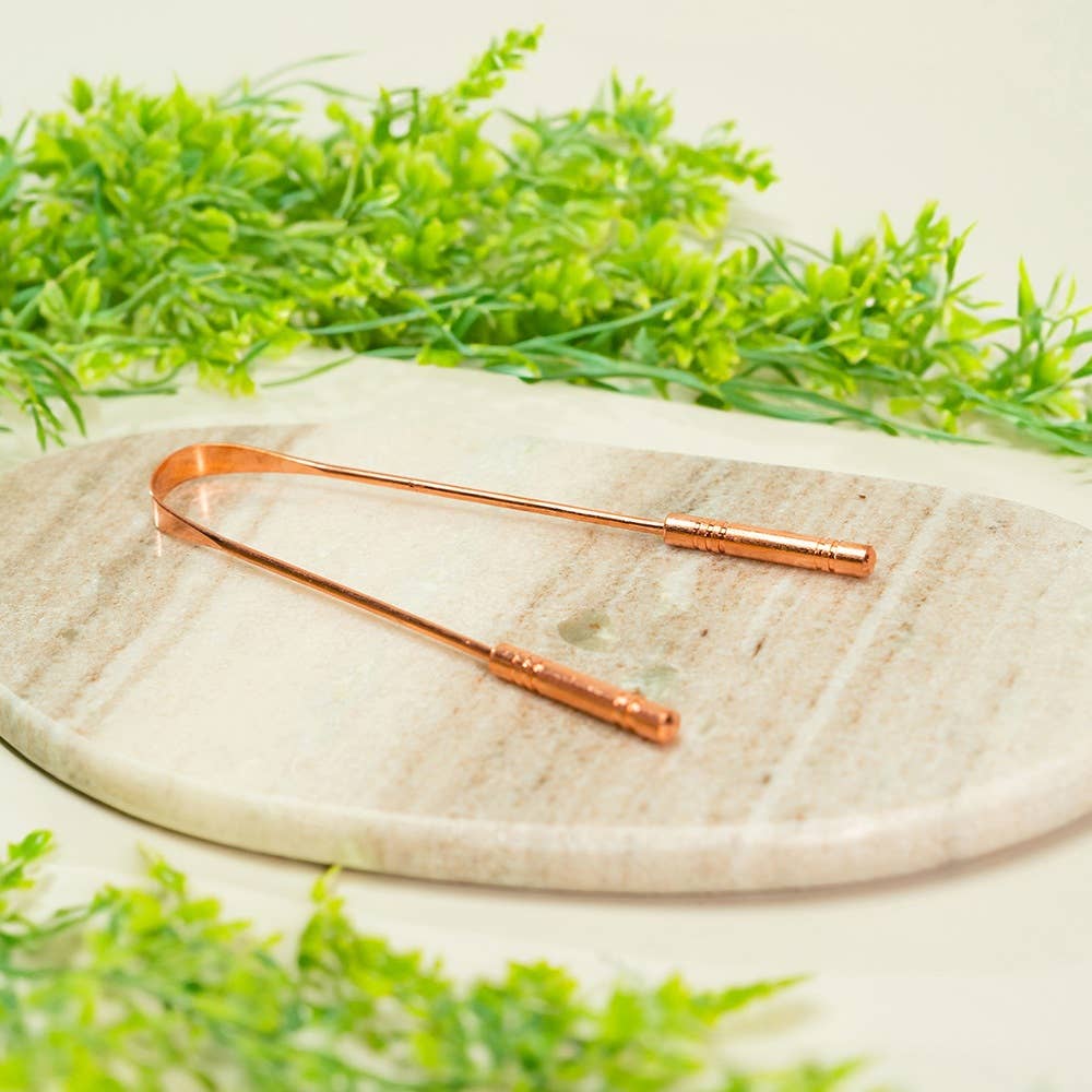 Limpador de língua Ayurveda specialist bv - Com pegas (cobre)