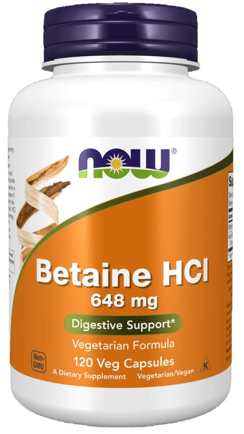 Betaine HCl 648 mg Veg Capsules - Só Verde