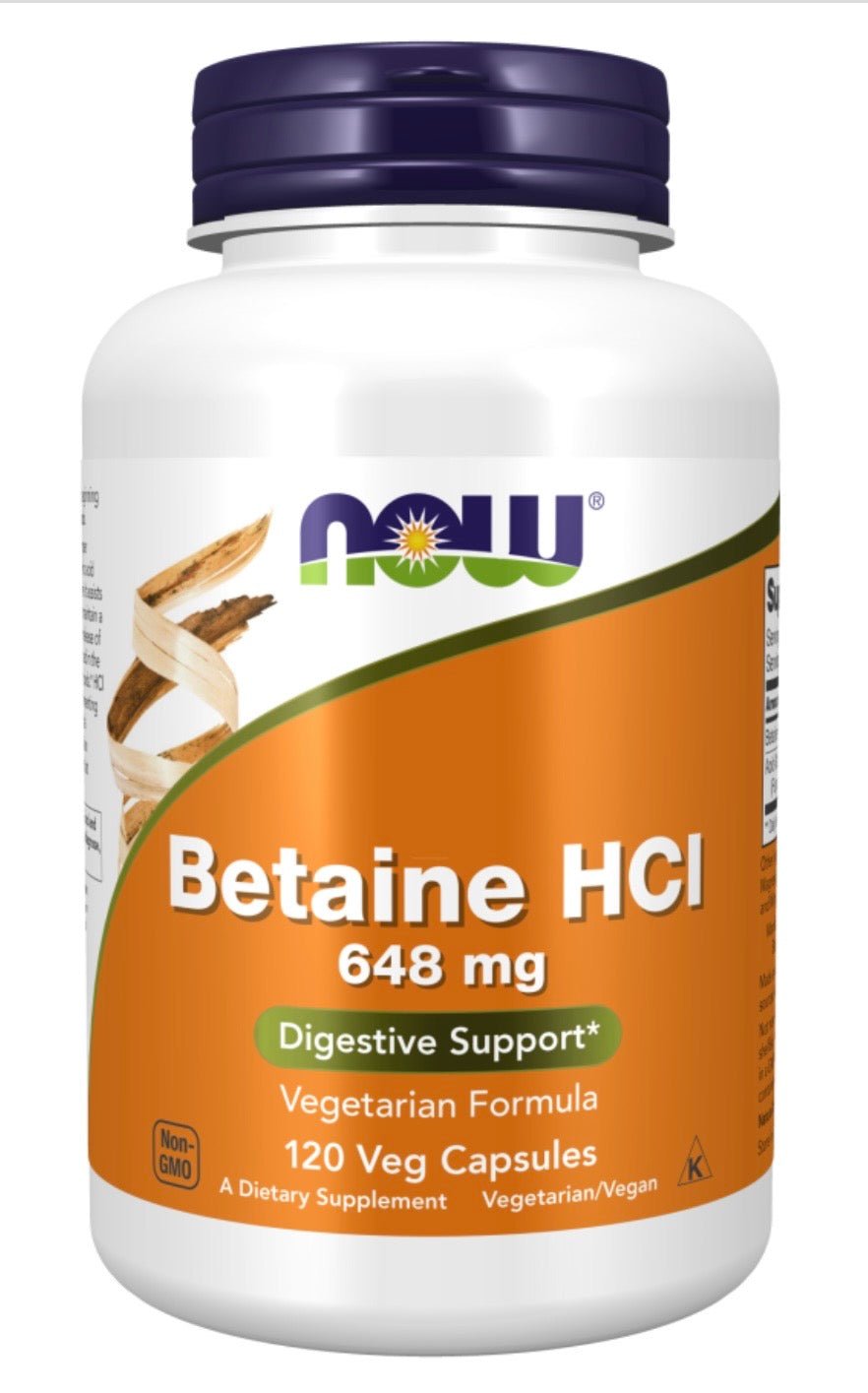 Betaine HCl 648 mg Veg Capsules - Só Verde