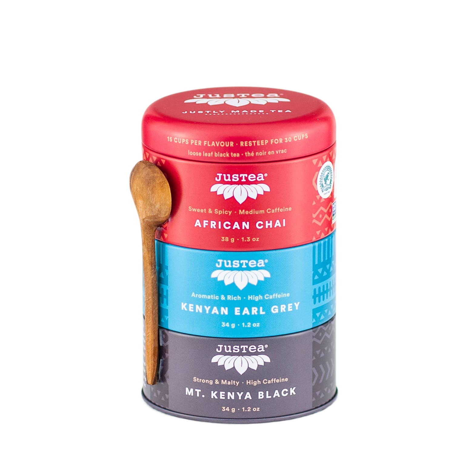 Black Tea Trio Gift Tin with Spoon - Só Verde