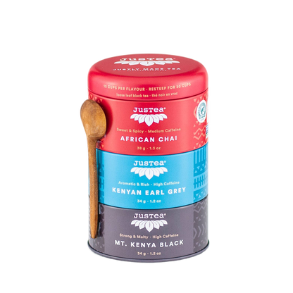 Black Tea Trio Gift Tin with Spoon - Só Verde