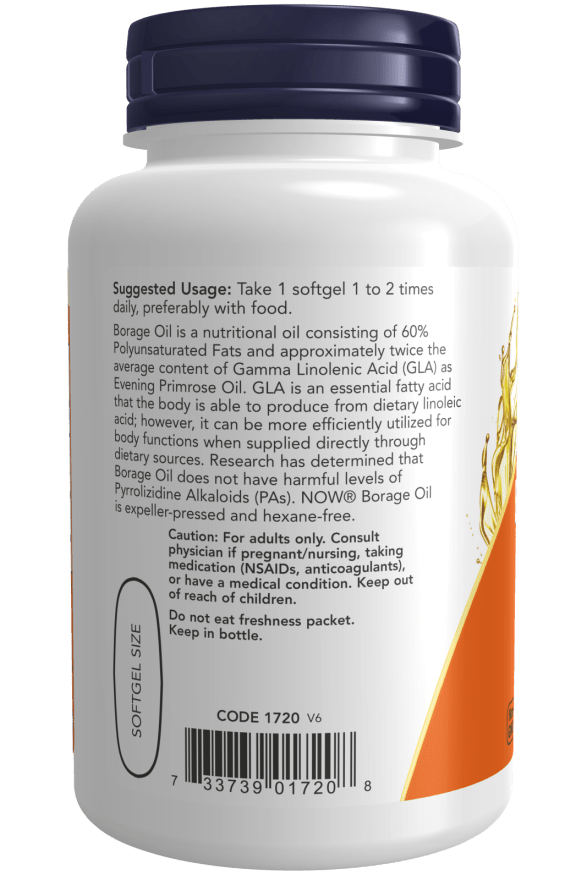 Borage Oil 1000 mg Softgels - Só Verde