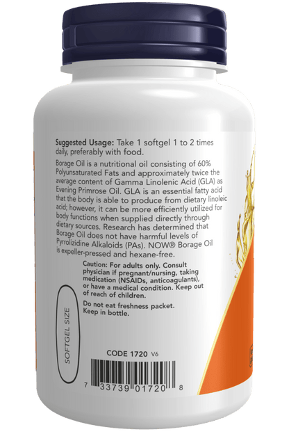 Borage Oil 1000 mg Softgels - Só Verde