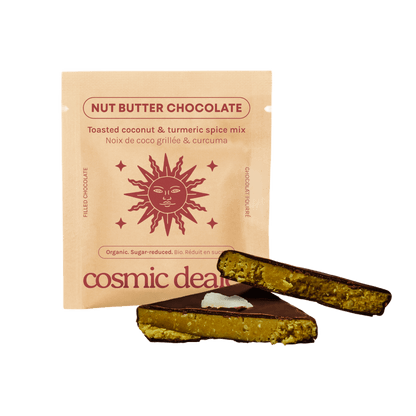 Box of 4 Toasted Coconut & Turmeric Nut Butter Chocolates - Só Verde