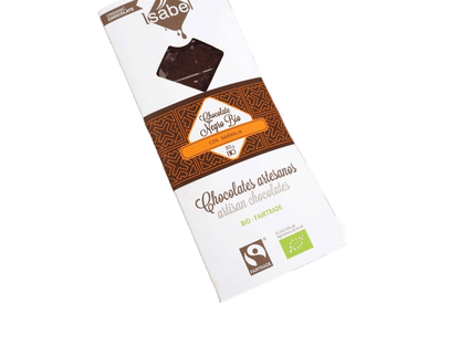 Box of Dark Chocolate Tablets with Orange - Só Verde