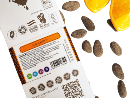 Box of Dark Chocolate Tablets with Orange - Só Verde