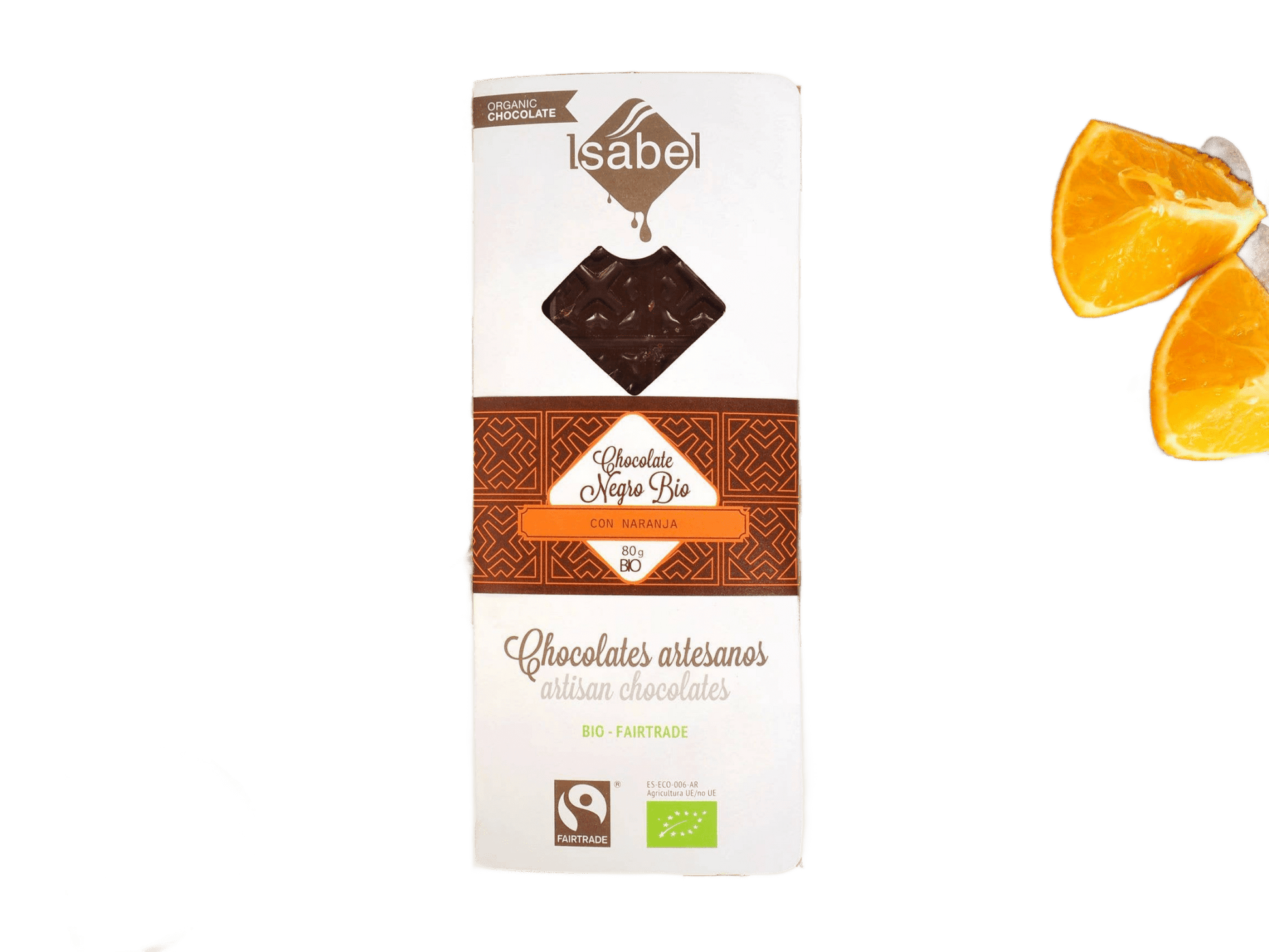 Box of Dark Chocolate Tablets with Orange - Só Verde