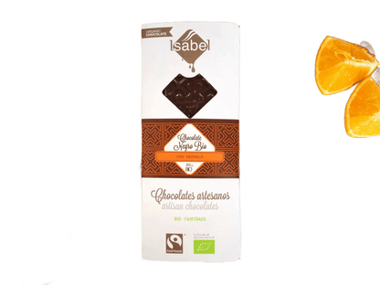Box of Dark Chocolate Tablets with Orange - Só Verde