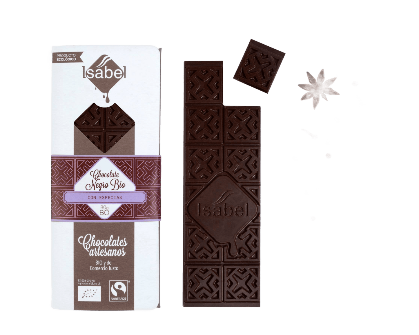 Box of Dark Chocolate Tablets with Spices - Só Verde