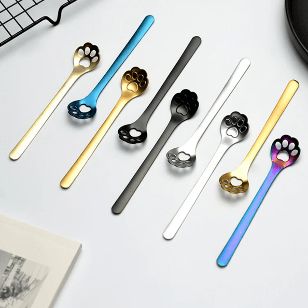 Cat's paw spoon - 4 colors - Tea, Coffee or Dessert - Só Verde