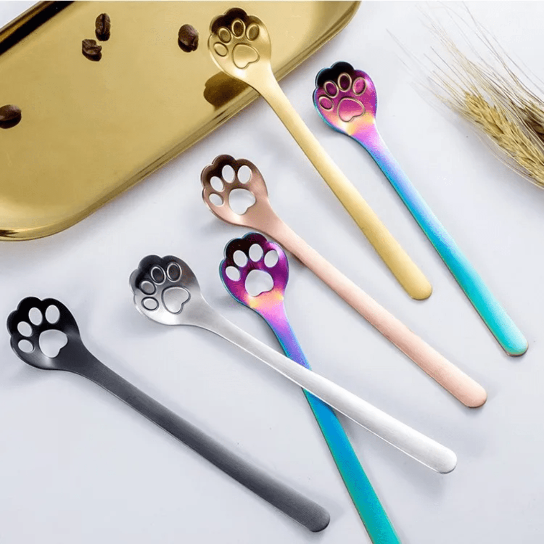 Cat's paw spoon - 4 colors - Tea, Coffee or Dessert - Só Verde