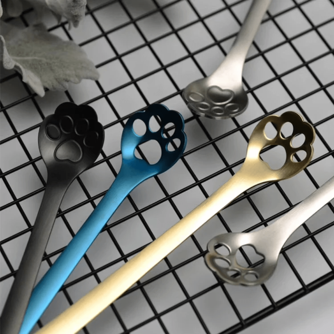 Cat's paw spoon - 4 colors - Tea, Coffee or Dessert - Só Verde