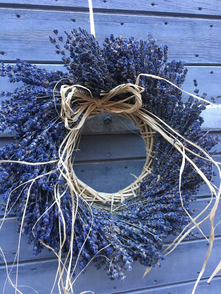 Lavender wreath and other dried flowers