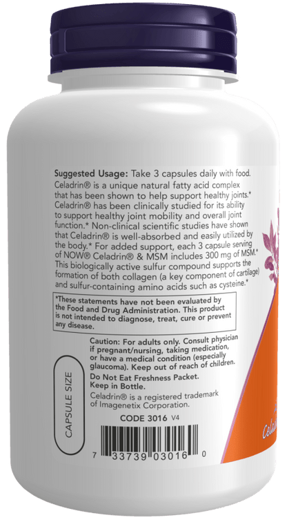 Celadrin® & MSM 500 mg Capsules - Só Verde