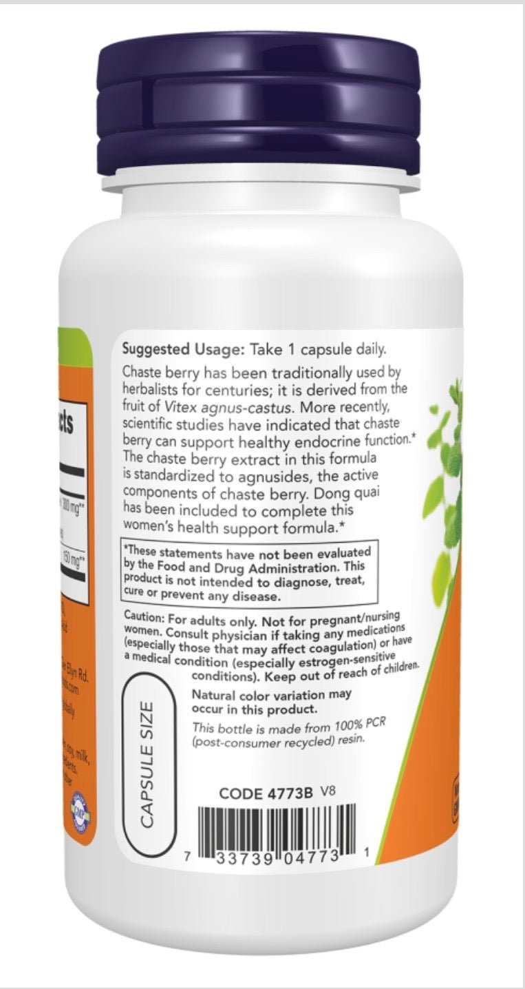 Chaste Berry Vitex Extract 300 mg Veg Capsules - Só Verde