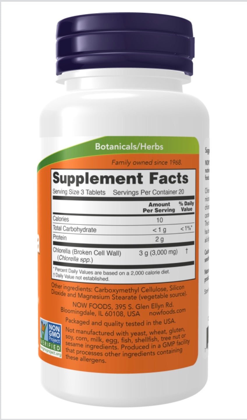 Chlorella 1000 mg Tablets - Só Verde