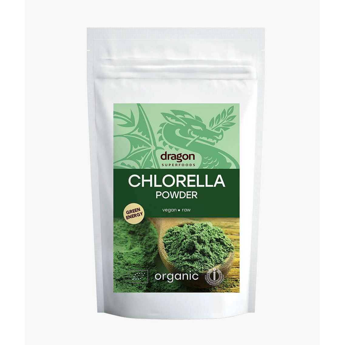 Chlorella, powder, organic, Dragon Superfoods, 200g - Só Verde
