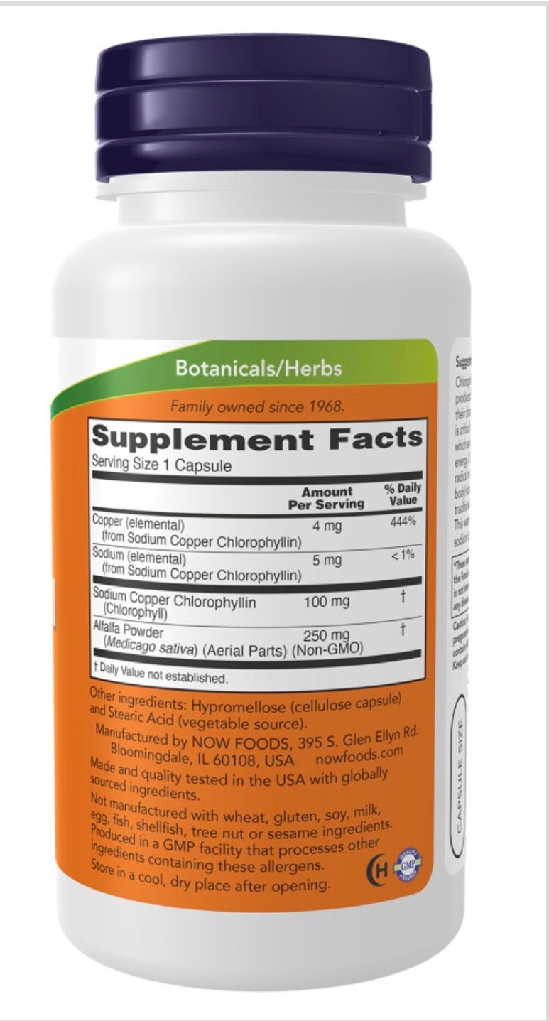 Chlorophyll 100 mg Capsules - Só Verde