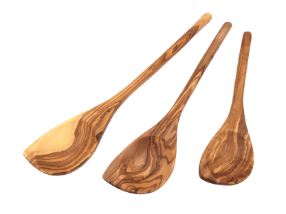 Cooking Spoon, Pointed Round Handle Made Of Olive Wood - Só Verde
