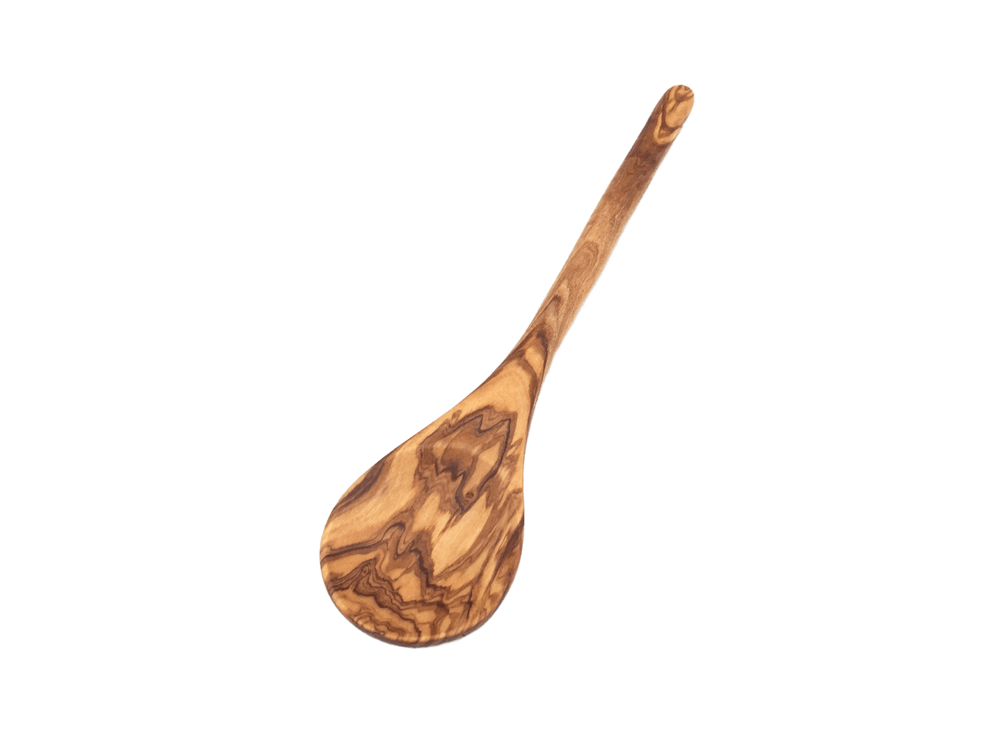 Cooking Spoon Round Handle Made Of Olive Wood - Só Verde
