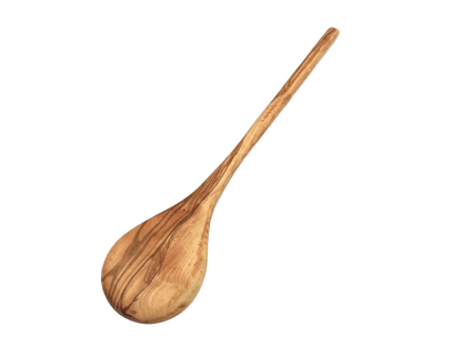 Cooking Spoon Round Handle Made Of Olive Wood - Só Verde